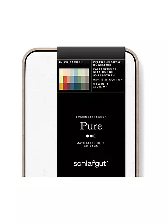 SCHLAFGUT | Jersey Spannleintuch PURE 120x200cm Full White M | 